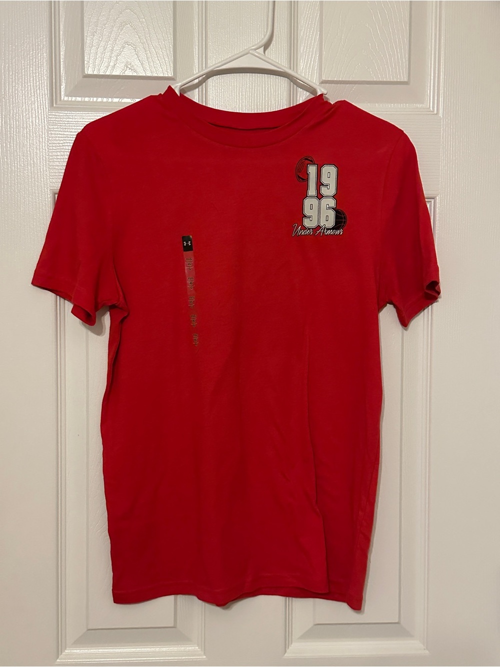 Boys Red Graphic Tee with '1996' Detail